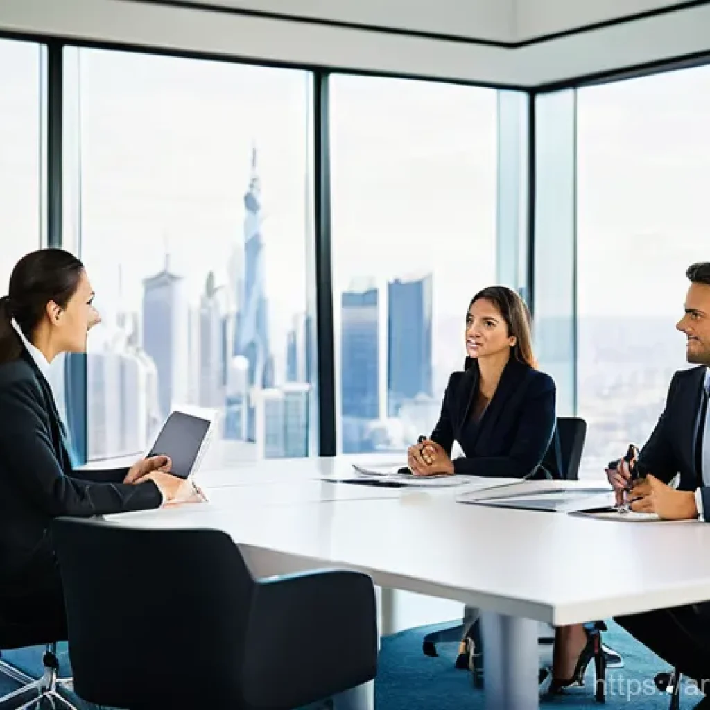 공연기획사 포트폴리오 작성법 - **Prompt 1: Professional Event Planning Consultation**
"A diverse group of five professional ind...