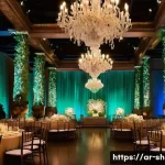 공연기획사에서 배울 수 있는 교훈 - **Prompt 1: The Enchanted Forest Gala**
"A grand event hall transformed into a mystical enchante...