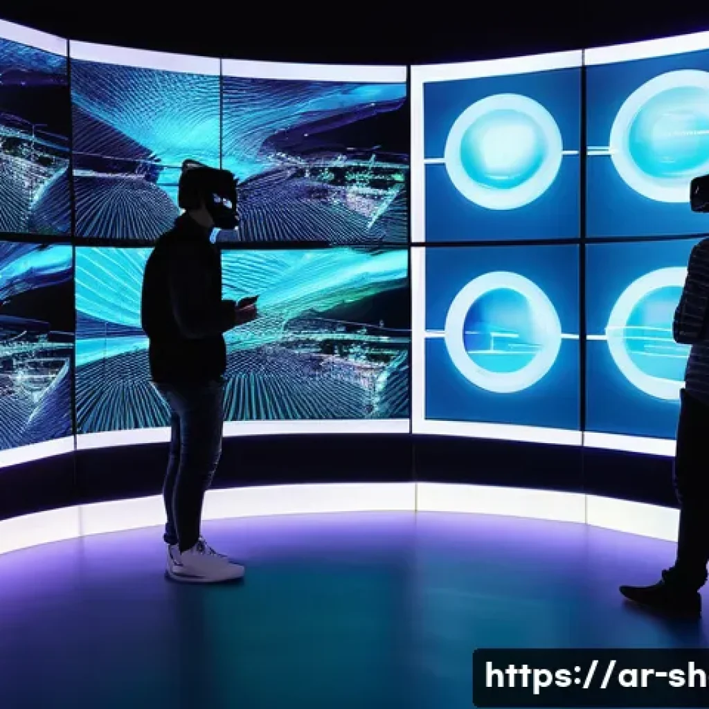 공연기획사의 최신 트렌드 분석 - **Prompt: Futuristic Immersive Event Experience**
    A vibrant, ultra-modern event space filled wit...