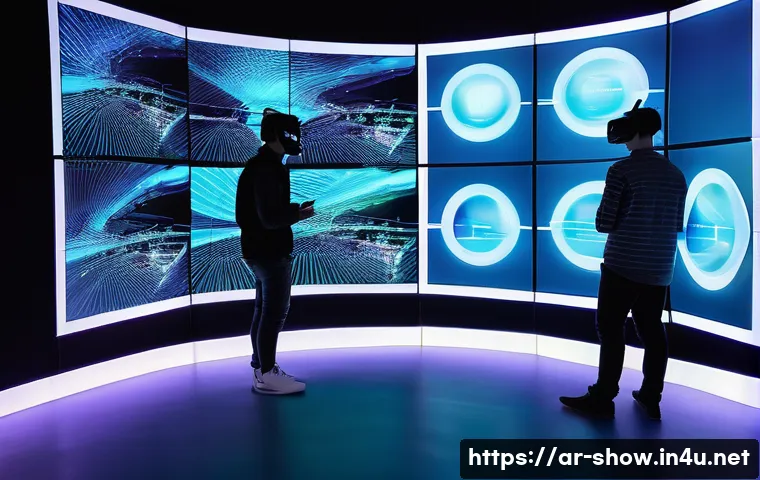 공연기획사의 최신 트렌드 분석 - **Prompt: Futuristic Immersive Event Experience**
A vibrant, ultra-modern event space filled wit...