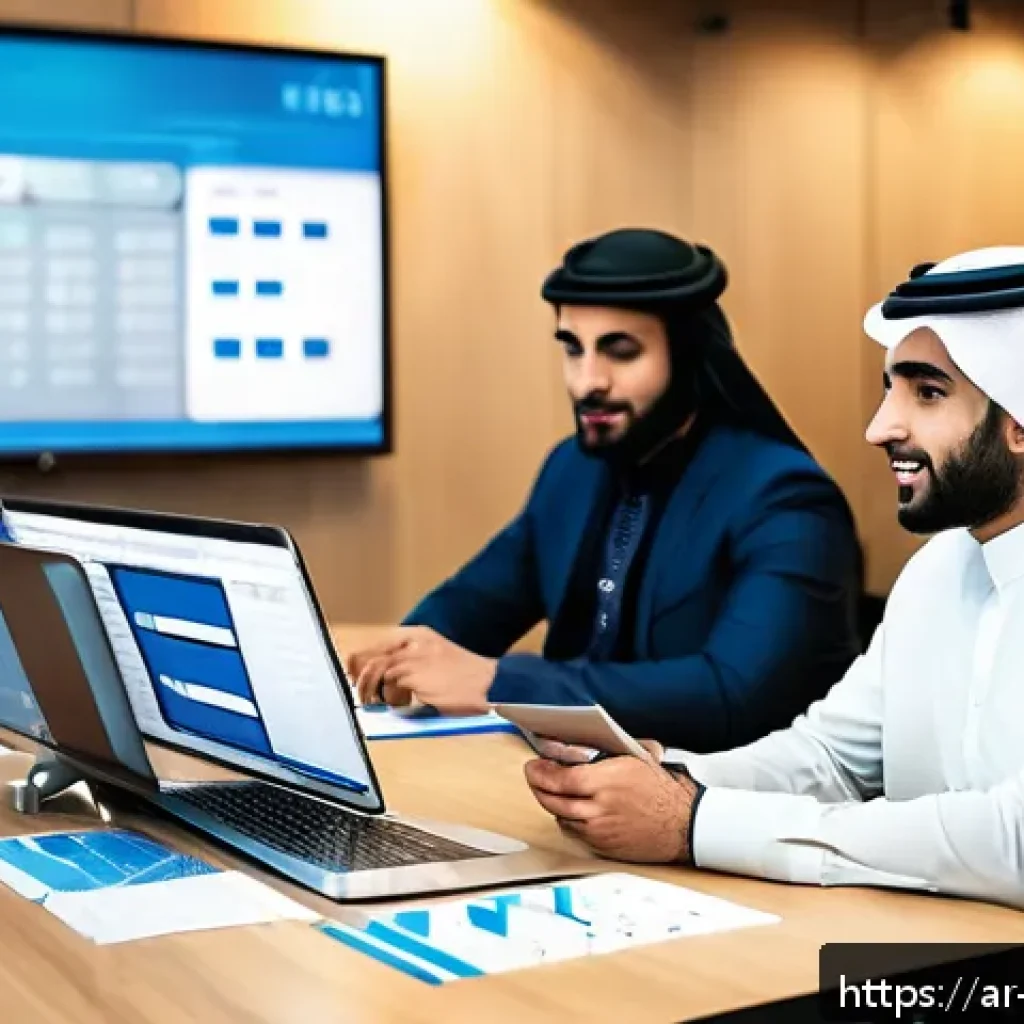 공연기획사 직무별 역할과 책임 - A professional event planning team of diverse Arab professionals coordinating a conference in a mode...